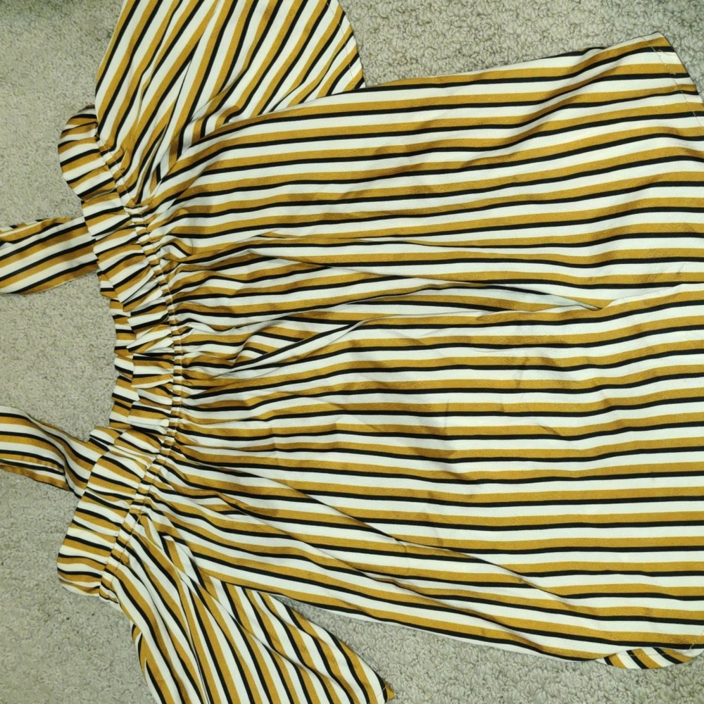 Ladies Striped Off Should Top